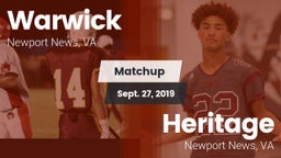 Matchup: Warwick vs. Heritage  2019