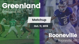 Matchup: Greenland vs. Booneville  2019
