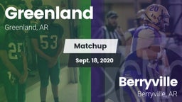 Matchup: Greenland vs. Berryville  2020