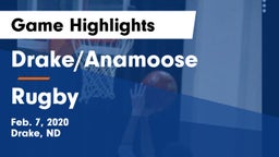 Drake/Anamoose  vs Rugby  Game Highlights - Feb. 7, 2020