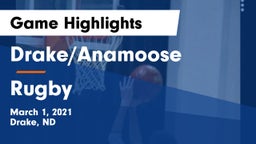 Drake/Anamoose  vs Rugby  Game Highlights - March 1, 2021