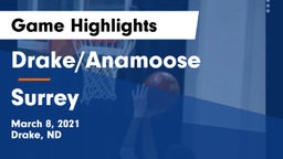Drake/Anamoose  vs Surrey  Game Highlights - March 8, 2021