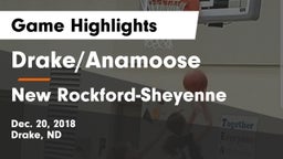 Drake/Anamoose  vs New Rockford-Sheyenne  Game Highlights - Dec. 20, 2018
