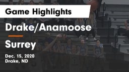 Drake/Anamoose  vs Surrey  Game Highlights - Dec. 15, 2020