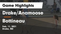 Drake/Anamoose  vs Bottineau  Game Highlights - Feb. 11, 2021