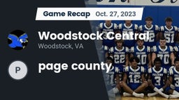 Recap: Woodstock Central  vs. page county  2023