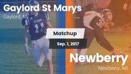 Matchup: Gaylord St Marys vs. Newberry  2017