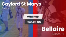 Matchup: Gaylord St Marys vs. Bellaire  2019