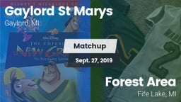 Matchup: Gaylord St Marys vs. Forest Area  2019
