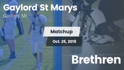 Matchup: Gaylord St Marys vs. Brethren 2019