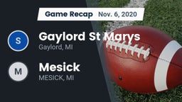 Recap: Gaylord St Marys vs. Mesick  2020