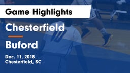 Chesterfield  vs Buford  Game Highlights - Dec. 11, 2018