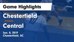 Chesterfield  vs Central  Game Highlights - Jan. 8, 2019
