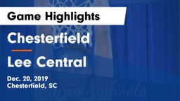 Chesterfield  vs Lee Central  Game Highlights - Dec. 20, 2019