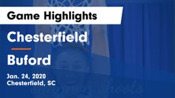 Chesterfield  vs Buford  Game Highlights - Jan. 24, 2020