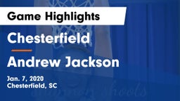 Chesterfield  vs Andrew Jackson  Game Highlights - Jan. 7, 2020