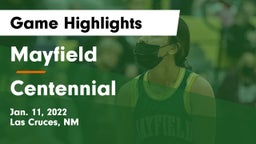 Mayfield  vs Centennial  Game Highlights - Jan. 11, 2022