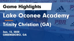 Lake Oconee Academy vs Trinity Christian (GA) Game Highlights - Jan. 13, 2020