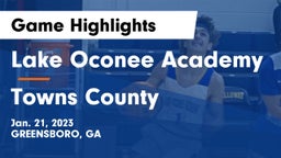 Lake Oconee Academy vs Towns County  Game Highlights - Jan. 21, 2023