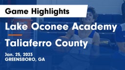 Lake Oconee Academy vs Taliaferro County Game Highlights - Jan. 25, 2023