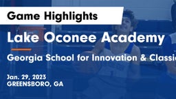 Lake Oconee Academy vs Georgia School for Innovation & Classics Game Highlights - Jan. 29, 2023