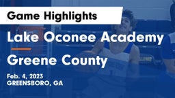 Lake Oconee Academy vs Greene County  Game Highlights - Feb. 4, 2023