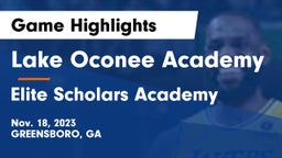 Lake Oconee Academy vs Elite Scholars Academy  Game Highlights - Nov. 18, 2023