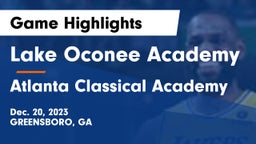Lake Oconee Academy vs Atlanta Classical Academy Game Highlights - Dec. 20, 2023
