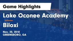 Lake Oconee Academy vs Biloxi  Game Highlights - Nov. 20, 2018