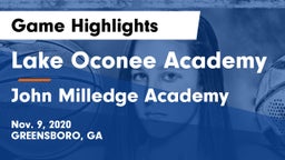 Lake Oconee Academy vs John Milledge Academy  Game Highlights - Nov. 9, 2020