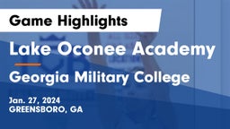 Lake Oconee Academy vs Georgia Military College  Game Highlights - Jan. 27, 2024