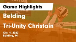 Belding  vs Tri-Unity Christain Game Highlights - Oct. 4, 2022