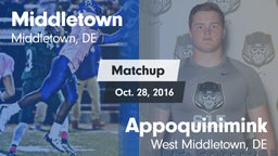Matchup: Middletown vs. Appoquinimink  2016