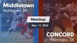 Matchup: Middletown vs. CONCORD  2016