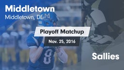 Matchup: Middletown vs. Sallies 2016