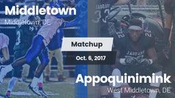 Matchup: Middletown vs. Appoquinimink  2017