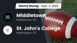 Recap: Middletown  vs. St. John's College  2022