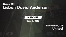 Matchup: Anderson vs. United  2016