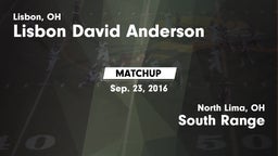 Matchup: Anderson vs. South Range  2016