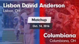 Matchup: Anderson vs. Columbiana  2016