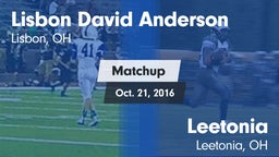 Matchup: Anderson vs. Leetonia  2016