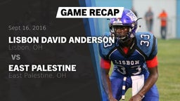 Recap: Lisbon David Anderson  vs. East Palestine  2016