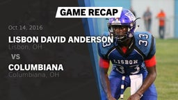 Recap: Lisbon David Anderson  vs. Columbiana  2016