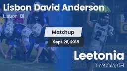 Matchup: Anderson vs. Leetonia  2018