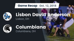 Recap: Lisbon David Anderson  vs. Columbiana  2018