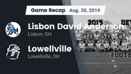 Recap: Lisbon David Anderson  vs. Lowellville  2019