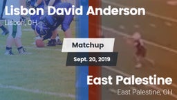 Matchup: Anderson vs. East Palestine  2019