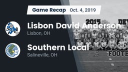 Recap: Lisbon David Anderson  vs. Southern Local  2019