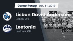 Recap: Lisbon David Anderson  vs. Leetonia  2019
