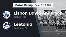 Recap: Lisbon David Anderson  vs. Leetonia  2020